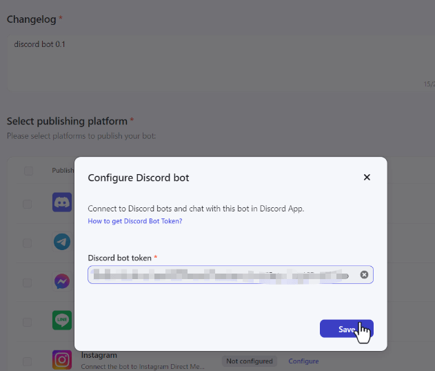 publish coze bot to discord