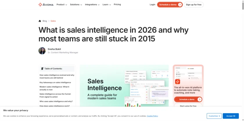 Avoma 定价页面或功能对比