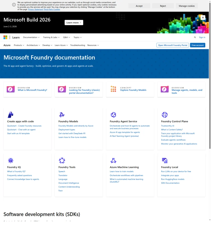 Azure AI Studio 文档截图