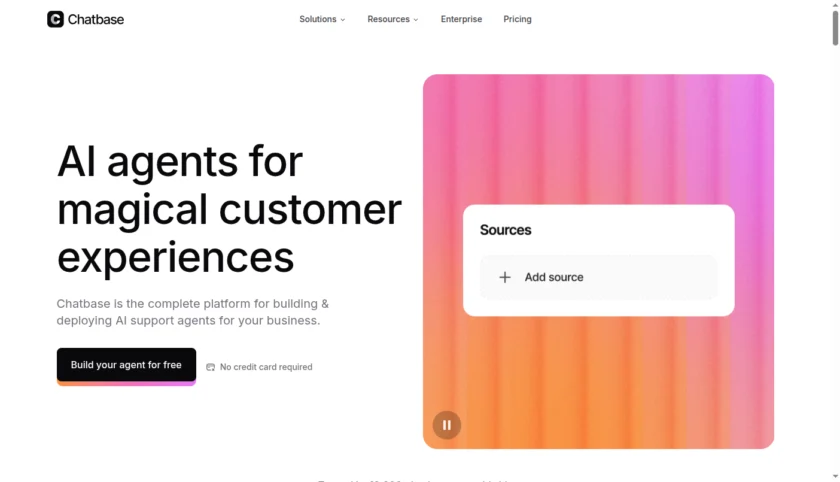 Chatbase 官网首页截图