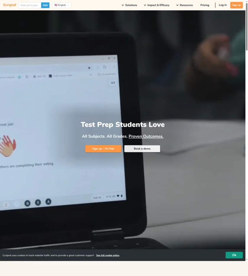 Curipod 教师 AI 工具页面截图