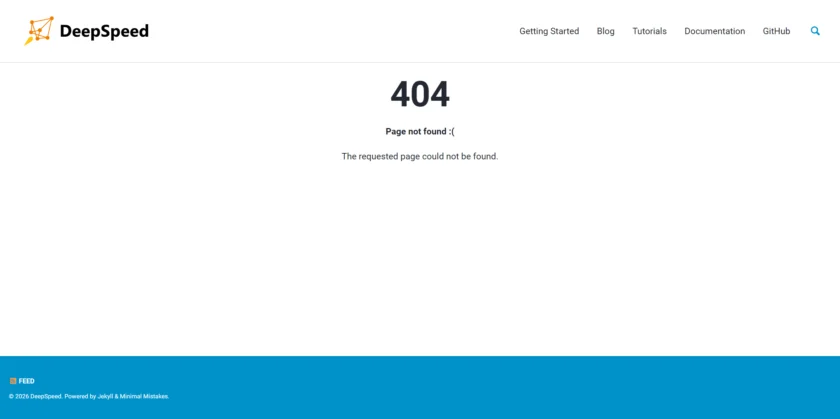 DeepSpeed Docs 页面展示配置与快速上手说明