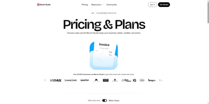 Munch 功能或使用流程页面