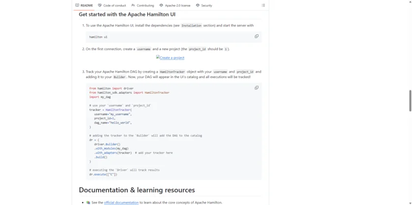 Permalink: Get started with the Apache Hamilton UI