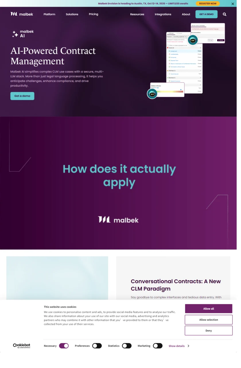 Malbek AI 页面截图