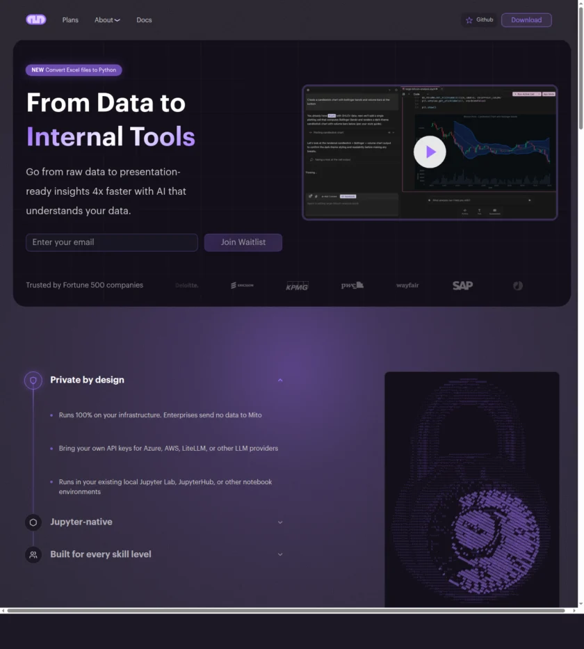 Mito 官网首页截图