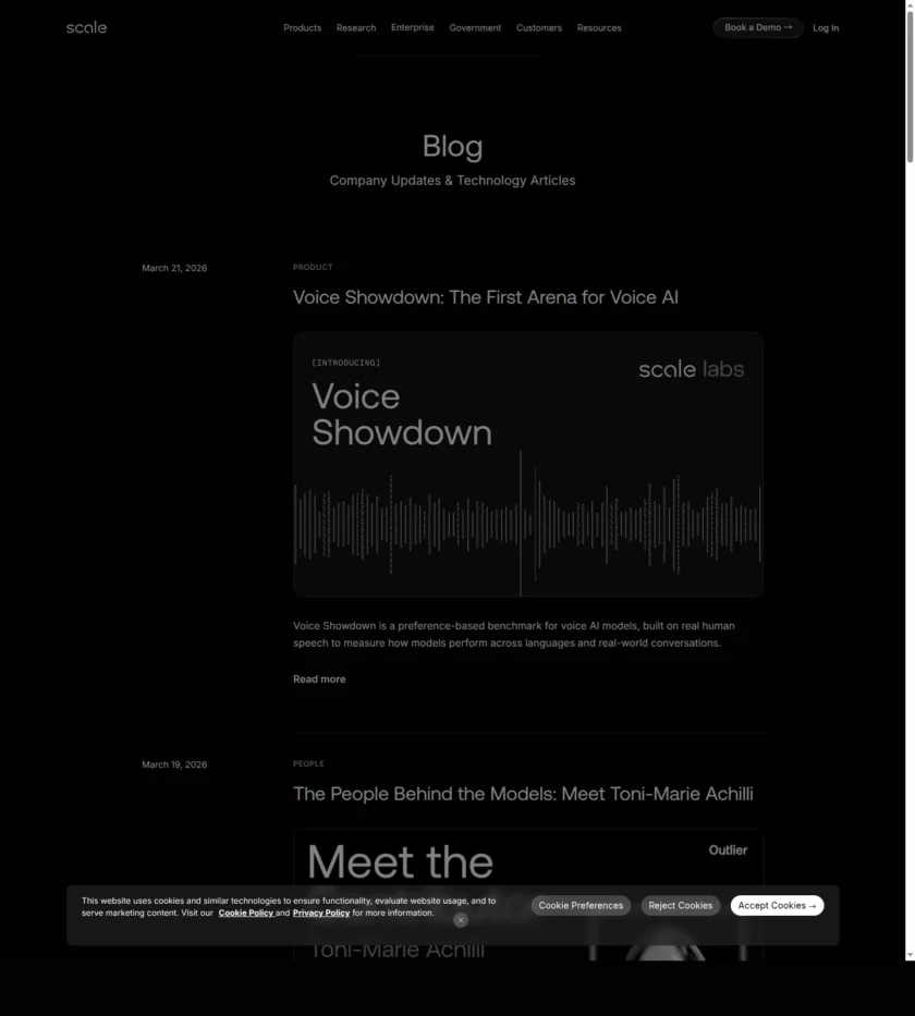 Scale Blog 页面截图