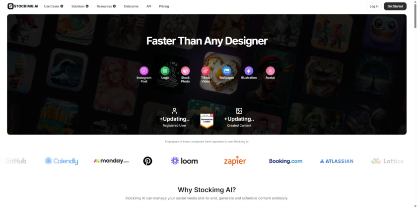 Stockimg.ai 官网首页与主要入口