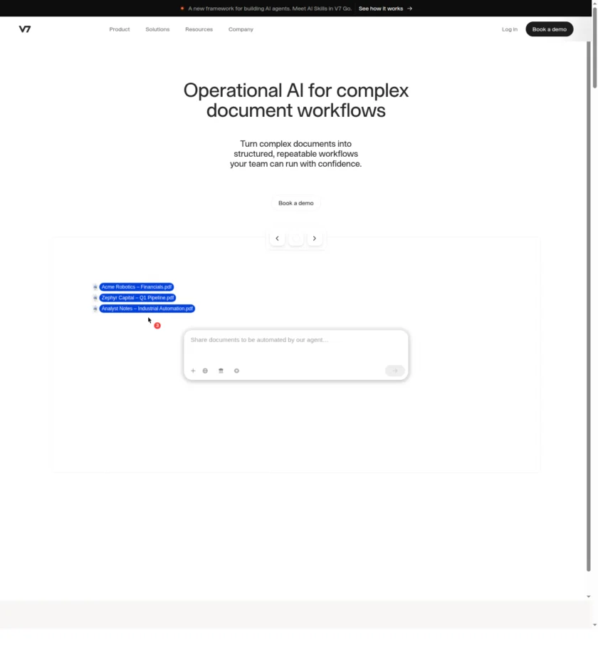 V7 官网首页截图