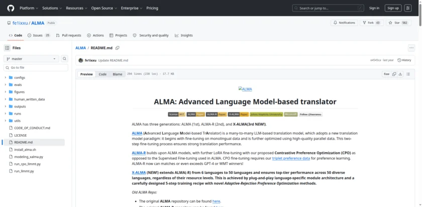 ALMA/README.md at master · fe1ixxu/ALMA · GitHub