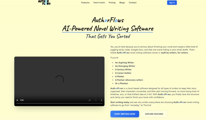 authorflows.com-homepage