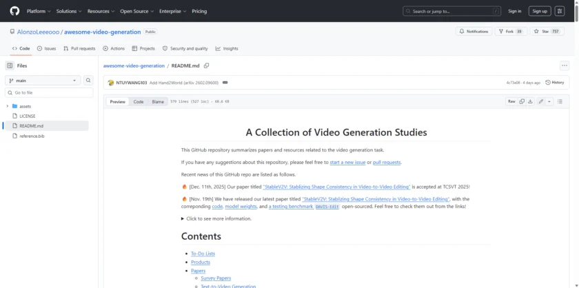 awesome-video-generation/README.md at main · AlonzoLeeeooo/awesome-video-generation · GitHub