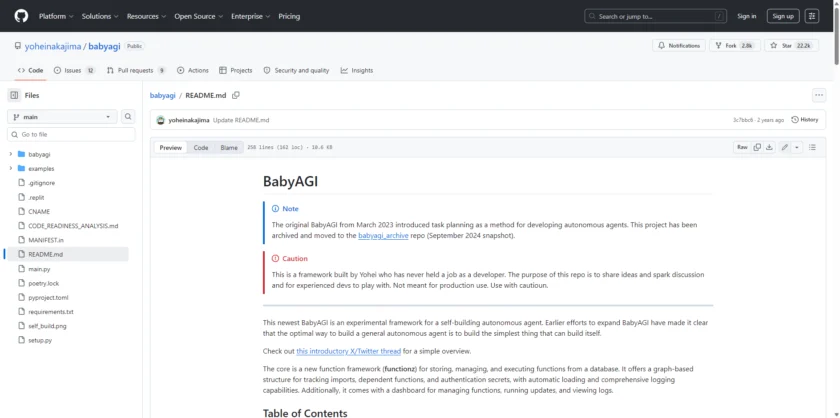 babyagi/README.md at main · yoheinakajima/babyagi · GitHub