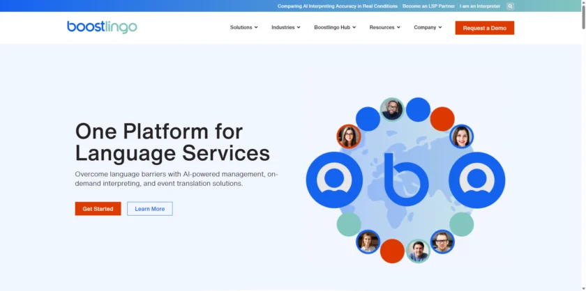 Boostlingo 官网首页截图