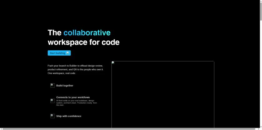 Builder.io 官网首页截图