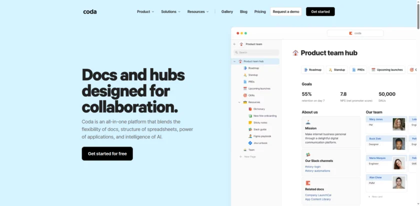 coda - Docs, wikis, and team hubs designed for collaboration