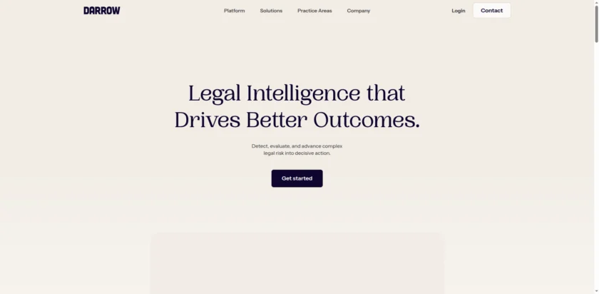 Darrow 官网首页截图