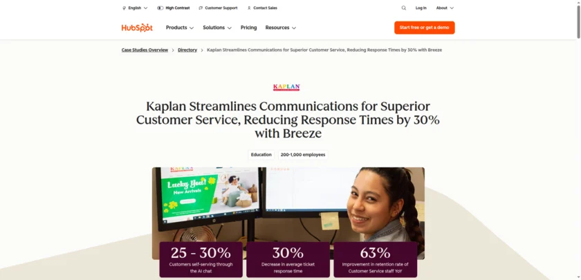 Kaplan Streamlines Communications for Superior Customer Service, Reducing Response Times by 30% with Breeze