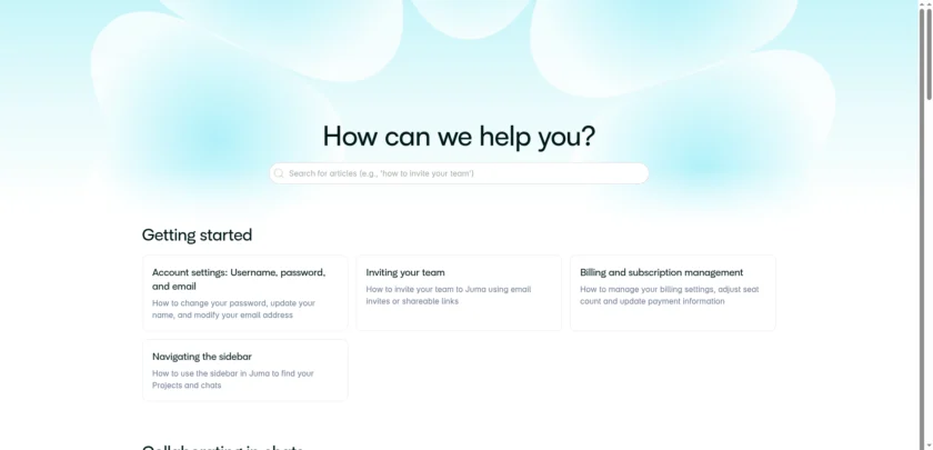 Juma Help Center