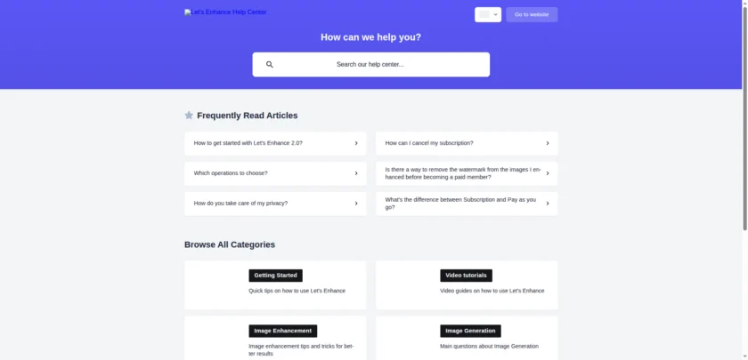 Let's Enhance Help Center