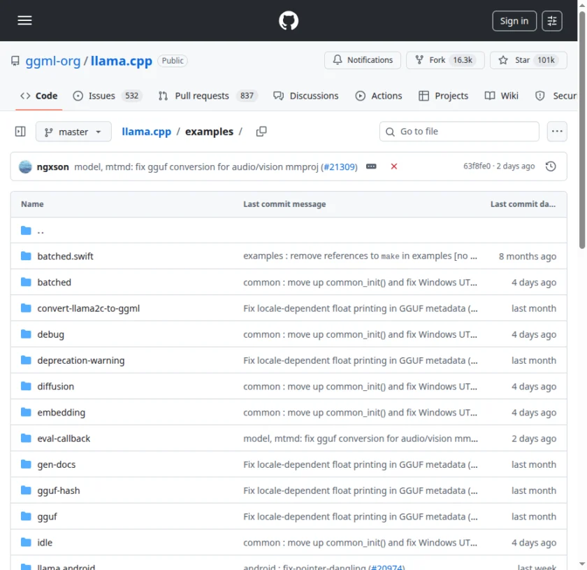 llama-cpp - llama.cpp/examples at master · ggml-org/llama.cpp · GitHub