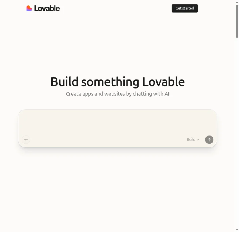 Lovable 官网首页截图