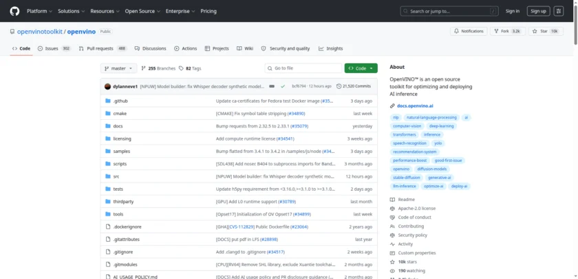 OpenVINO GenAI LTX 仓库首页截图