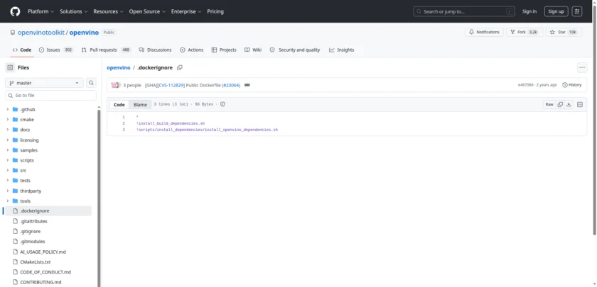 openvino/.dockerignore at master · openvinotoolkit/openvino · GitHub