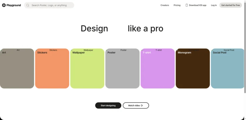 Playground AI 官网首页截图