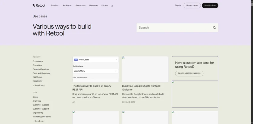 Use cases for Retool
