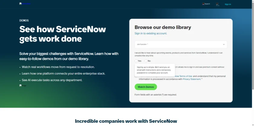 ServiceNow Demo