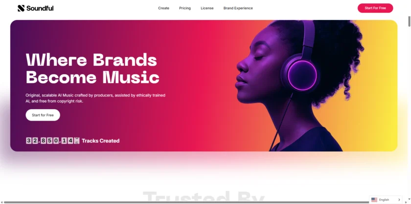 Soundful 官网首页截图